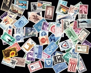 USA Porto 50 Briefmarken Lots alle verschieden postfrisch 4 Cent Gedenkfeiern kostenloser Versand - Bild 1 von 3