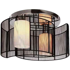 HOMCOM Modern Design Mini Style Flush Mount Ceiling Light W/ Metal Finish, P6 - Picture 1 of 5