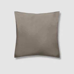 Nate Home Gray Cotton Percale Euro Sham - Picture 1 of 3