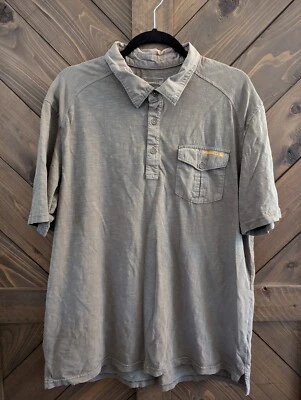 Merrell Mens Sz XL Polo Outdoor Hiking Cycling Fishing Kayaking Shirt Pocket - Image 1 of 4
