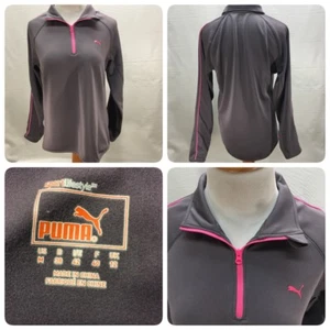 Puma Trainingsjacke Damen Gr. M grau Dry Cell Langarm Daumenloch D2 - Bild 1 von 11