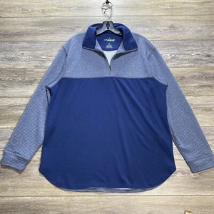 Haggar Sweatshirt Size Large Relaxed Men Pullover 1/4 Zip Polyester Sweatshirt - Picture 1 of 12