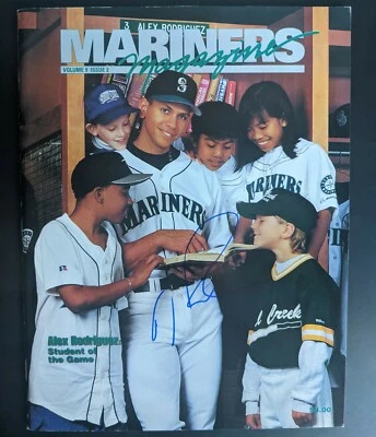 AUTOGRAPHED - Alex Rodriguez - Mariners Magazine Vol 9, Issue 2 - 1998 - Image 1 of 3