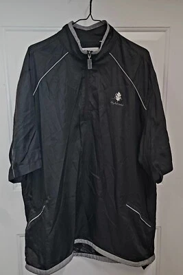Chaqueta pulóver de golf Ashworth XL media cremallera negra gris cortavientos para hombre Foto 1 de 4