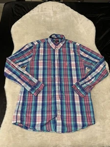 Johnnie O Herren Langarmhemd blau rosa Button Down Größe XL - Bild 1 von 7
