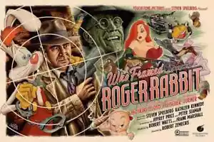 2025 Movie Poster: Who Framed Roger Rabbit - Wall Art Print - Picture 1 of 5