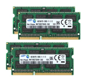 4pcs Samsung 4GB 2RX8 DDR3 1600MHz PC3-12800 CL11 SODIMM Laptop RAM Unbuffered,, - Picture 1 of 9