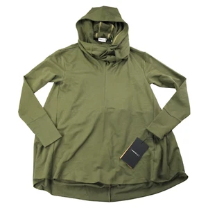 Marcella NYC Firenze Hoodie Small Military Olive Green Lagenlook Minimalist Edgy - Picture 1 of 8