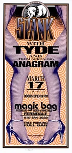 Spank Concert POSTER Tyde Anagram Art by Mark Arminski Signed - Picture 1 of 1