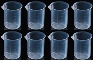 Plastic Graduated Beaker with Spout, 100 ml (Set of 40) - Picture 1 of 3