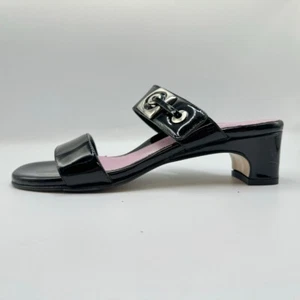 Vintage Rangoni Firenze Black Sandals Heel Women’s Size 7.0 AA Italian NOS - Picture 1 of 4