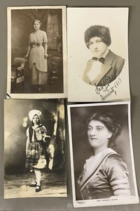 # T5600    PRETTY LADIES  REAL PHOTO   POSTCARD LOT,   4 DIF. CARDS - Picture 1 of 2