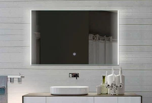 Wandspiegel Badezimmerspiegel Touch LED Kalt Warm weiß licht Wandspiegel 100cm - Bild 1 von 4