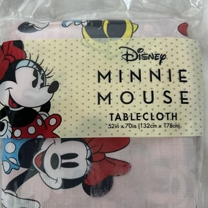 Disney Minnie Mouse Tablecloth 52" x 70" Pink Sealed New  - Picture 1 of 7