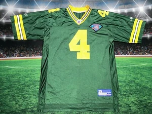 Brett Favre #4 Green Bay Packers 75th Jersey Patch Green Sz Large Preowned - Picture 1 of 12