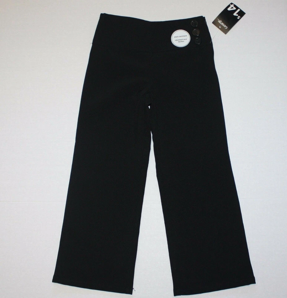 Calça preta George Girl's School Uniform Shop tamanho 4 nova com etiquetas - Imagem 1 de 2