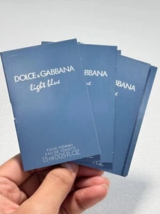 3 x Dolce & Gabbana Light Blue Pour Homme EDT For Men Spray Vial 1.5mL ea Sample - Picture 1 of 5