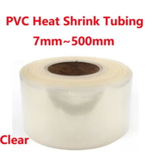 Clear 7-500mm Wide PVC Heat Shrink Tube Wrap Lipo Li-ion NiCd RC Battery Pack  - Picture 1 of 5