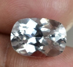 6.45 Ct Natural White Colorless Goshenite Cushion Flawless Certified Gemstone - Picture 1 of 5