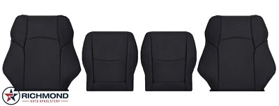 Benz C230 C240 C320 2003 - Fundas de asiento de cuero completas para conductor y pasajero negras Foto 1 de 4