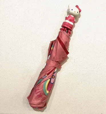 HELLO KITTY Children's UMBRELLA • 2006 Sanrio Foldable • 14" Long Collapsed — 第 1/4 张图片