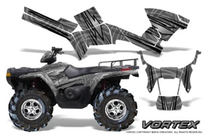 POLARIS SPORTSMAN 500 700 800 05-10 GRAPHICS KIT CREATORX VORTEX SILVER - Picture 1 of 1