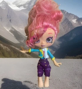 Skyanna Shopkins Shoppies Puppe mit rosa Haaren, Outfit, ohne Schuhe - Bild 1 von 4