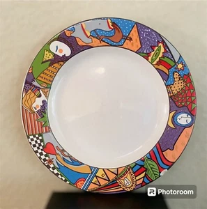 1991 VITROMASTER Salad/ Dessert PLATE METROPOLITIAN ART DECO Stoneware - Picture 1 of 9