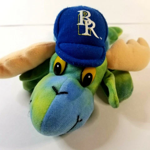 Rocky Bluewinkle Tye-Dye Wilmington Blue Rocks Plush Stuffed Moose Beanie MiLB Cover