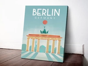 Berlin Germany 40x50cm Stretched Travel Canvas Wall Art Print - Foto 1 di 3