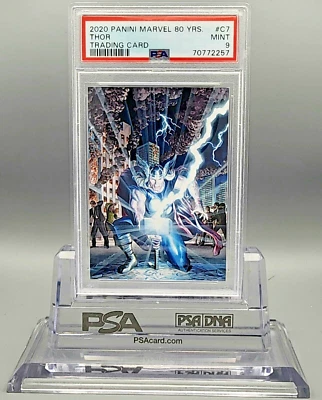 THOR  2020 PANINI MARVEL 80 YEARS Trading Card  # C7 /50 PSA 9 Mint - Image 1 of 2