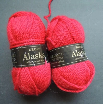 Drops - Alaska pure new wool Yarn - Color 10 - 50g Made in EU SET OF 2 - Image 1 of 4