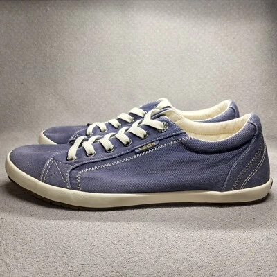 Taos 女式星星帆布蓝色系带运动鞋网球鞋蓝色 9.5 — 第 1/4 张图片