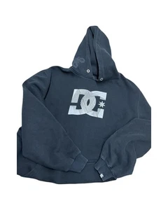 Vintage Y2K DC Shoes Uomo Nero Motocross Felpa con Cappuccio Taglia 2XL - Foto 1 di 8