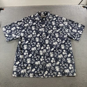 Camisa Honolua Surf Co Para Hombres 2XL Azul Blanco Hawaiano Floral Abotonada Algodón EE. UU. - Imagen 1 de 13
