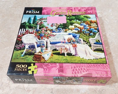 Garden Romance Eric Dertner 500 pc Jigsaw Puzzle 19" X 14" Prism #99612 - Image 1 of 2