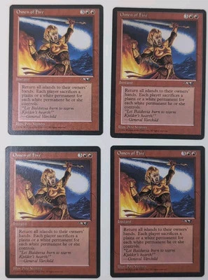 MTG Omen of Fire Deck Set (4) Alliances NM Magic The Gathering  - Image 1 of 2