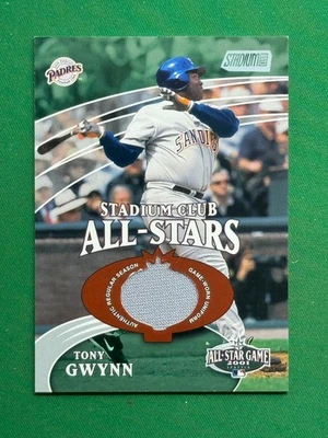2002 Topps Stadium Club Baseball All-Star Relics #SCAS-TG Tony Gwynn /2400 - Image 1 of 2