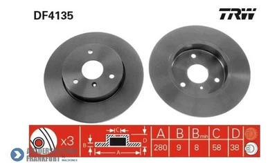 2x Discos de freno delanteros TRW para SMART CABRIO 450 CITY-COUPE FORTWO ROADSTER 452 Foto 1 de 2