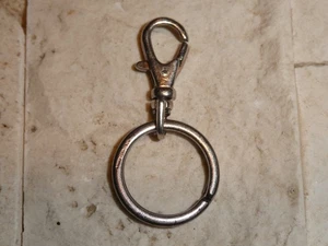 VINTAGE KLEINER 925 STERLING SILBER SCHLÜSSELRING MIT VERSCHLUSS FÜR SCHLÜSSELANHÄNGER ITALIEN 888AR - Bild 1 von 7