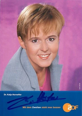 Dr Katja Horneffer ZDF Wetter Moderatorin Autogrammkarte signiert - Bild 1 von 2