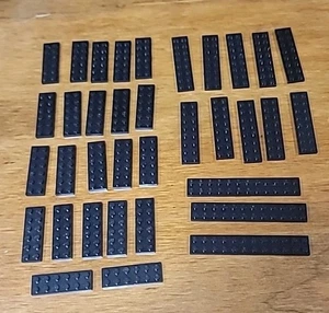 Lego schwarze Grundplatten Lot von 35 Stück 2x6 2x8 2x12 - Bild 1 von 3