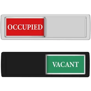 Bathroom Toilet Signs Occupied/Vacant Door Signs Vacant or In Use Slider - Picture 1 of 10