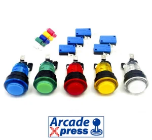 Arcade LED Button iluminated Translucid 28mm Pulsador Boton Recreativa Bartop - Imagen 1 de 7