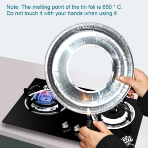 10Pcs/set Thickened Aluminum Foil Covers Gas Stove Oil Proof Pad Cookware Pa _xa - Picture 1 of 13