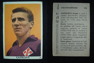 ***FOOTBALL CHAMPIONS E.D.I. (EDI) 1961/62*** CASTELLETTI (FIORENTINA) No. 196 - Picture 1 of 1