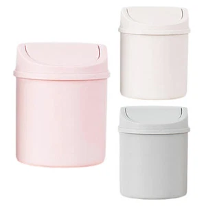 Mini Trash Can with Lid Bathroom Desktop Garbage Can Mini Waste Bin Trash Can - Picture 1 of 11