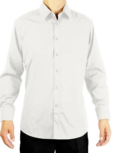 Giovanni Men's Off White Convertible Cuff Dress Shirt - Picture 1 of 2