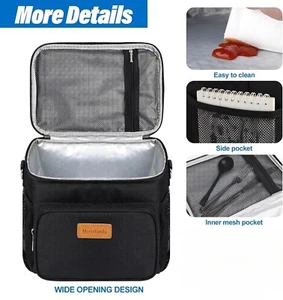 Macadamla Weinas Lunch bag for Women/Men Reusable Lunch Box Leakproof *No Strap* - Picture 1 of 13