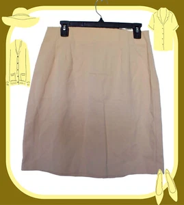 NUEVO CON ETIQUETAS 12 Falda Amarillo Banana Crema SAVION Poliéster con Cremallera Trasera 21" Mujer Carrera - Imagen 1 de 9